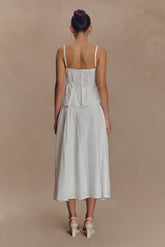 Mae A-Line Midi Skirt - White